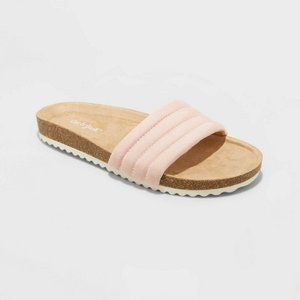 NWT Cat & Jack Girls Selma Slip-On Footbed Sandals, Pink, 4